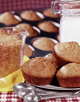 Nutritional: Bran Muffins Bran Flour Measuring Spoons Baking