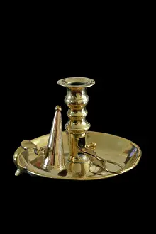 Scissor: Brass candle holder and snuffer