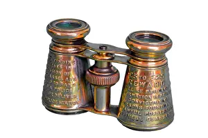 Embossing: Brass embossed binoculars