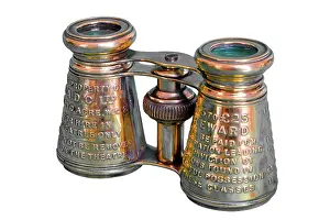 Embossing: Brass embossed binoculars