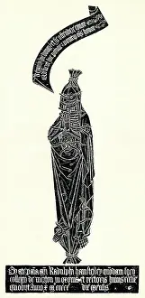 Rubbing: Brass rubbing, Ralph Hamsterley, rector of Oddington, Oxon