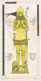Rubbing: Brass Rubbing, Sir Nicholas Dagworth, Blickling Church