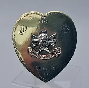 Foresters: Brass souvenir in the form of a heart, WW1