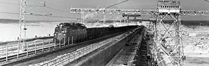 Bratsk: Bratsk Hydroelectric Power Station under construction, 1966
