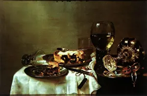 Claesz: Breakfast Still Life with Blackberry Pie