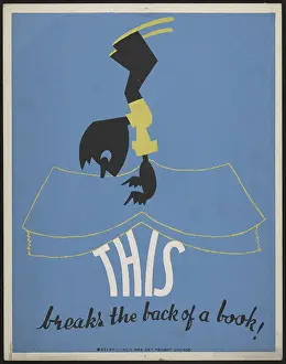 Breaks: This breaks the back of a book!