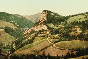 Semmering: Breitenstein. Overlooking the village and the Semmering