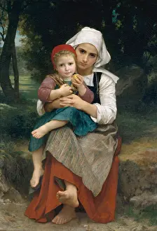 Bouguereau: BRETON BROTHER AND SISTER, by William Bouguereau