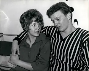 Phelps: Brian Phelps, British diver, with girlfriend Marilyn Clee