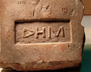 Demos: Brick with manufacturing mark of Demos. Spain
