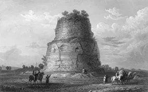 Stupa: Brick Tower at Sarnath, Uttar Pradesh, India