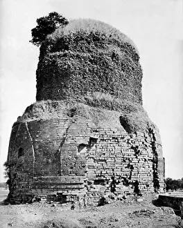Benares: Brick Tower at Sarnath, Uttar Pradesh, India