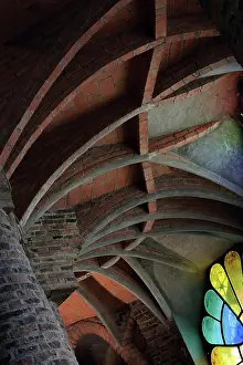 Colonia: Brick vaults, Crypta Guell, Colonia Guell, Barcelona