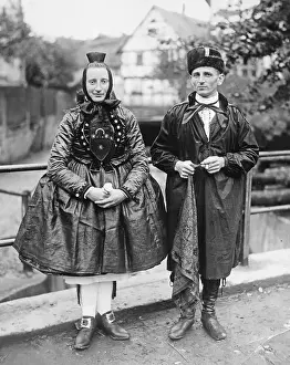 Bridal: A bridal couple from Baden, 1926