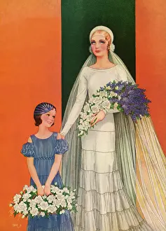 Nuptials: Bride and Flower Girl