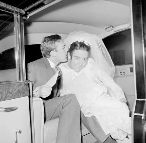 Husbands: The bride and groom in a car