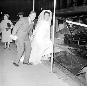 Husbands: The bride and groom getting into a car