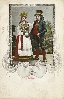 Marital: Bride and groom from Hardanger, Norway