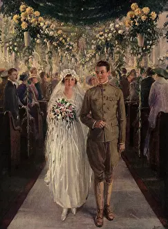 Nuptials: Bride and Military Groom