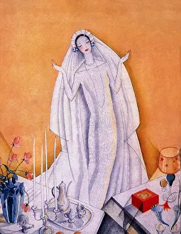 Nuptials: Bride Surveys Gifts