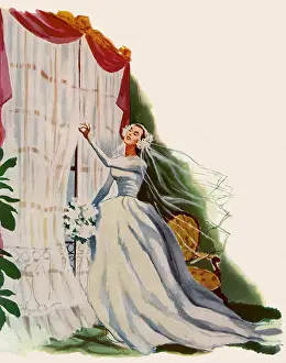Nuptials: Bride at Window