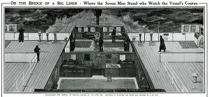 Vigilant: On the bridge of a big liner by G. H. Davis