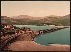 Cader: Bridge and Cader Idris (i.e. Cadair Idris), Barmouth, Wales