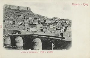 Kars: Bridge and citadel at Kars, Turkey