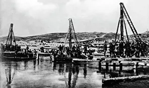 Macedonia: Bridge construction across the Cerna, 1917