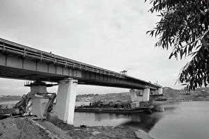 Krylatskoye: Bridge under construction in Moscow