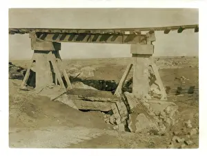 Disruption: Bridge damaged by explosives, Iraq