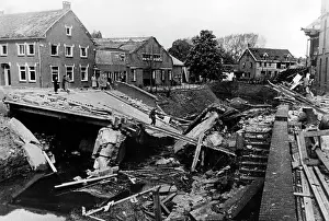 Benelux: Bridge destroyed by the Dutch, 1940