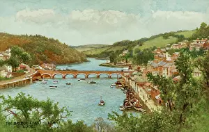 Looe: Bridge and East River, Looe, Cornwall