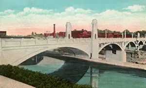 Glens: Bridge over Hudson River. Glens Falls