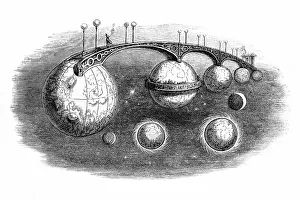 Grandville: A Bridge Leads from One World to the Next, 1844