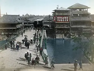 Osaka: Bridge, Osaka, Japan, circa 1890