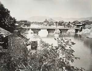 Kashmir: Bridge on River Jhelum, Srinagar, Kashmir, India