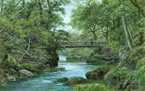 Llandrindod: Bridge over a river, Llandrindod Wells, Powys, Wales