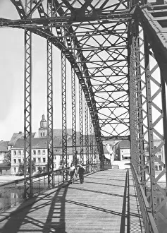 Oder: A bridge across the river Oder near Gartz