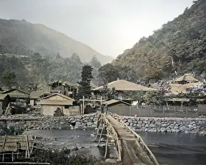 Yumoto: Bridge at Umoto, Japan