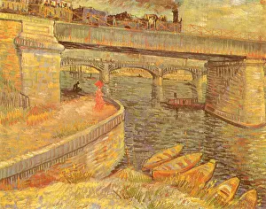 Riverbanks: Bridges at Asnieres, by Van Gogh