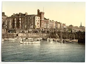 Bridlington: Bridlington, the harbor, from south pier, Yorkshire, England