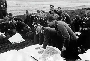 Instructed: Briefing of a unit of the Luftwaffe on the Eastern Front
