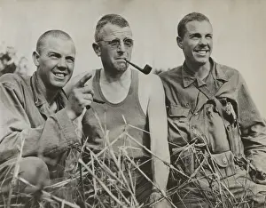Elbert: Brig. Gen. Frank Merrill flanked by the Higgins