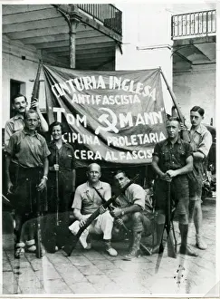 Brigadiers: Brigadiers with Tom Mann banner