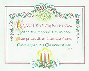 Bertha: Bright the holly berries glow