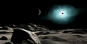 Beta: The bright star Rigel eclipsed by a moon of a hypothetical ?