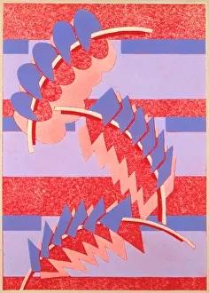 Curves: Brightly coloured abstract design with lines and curves