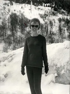 Sami: Brigitte Bardot, French actress, on a winter holiday, France