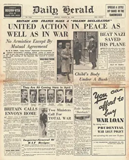 Briitsh: Briitsh and French Governments declare unity in war